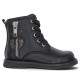 Botines Chicco negros con cordones, cremallera lateral y corazones decorativos - Querol online