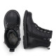 Botins Chicco negres amb cordons, cremallera lateral i cors decoratius - Querol online