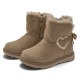 Botins Chicco Faloma talp amb pèl interior, cor daurat i cremallera lateral - Querol online