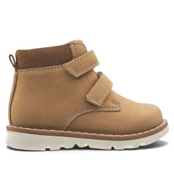 Botines Chicco Fabel ocre con doble velcro, cuello acolchado y suela flexibl - Querol online