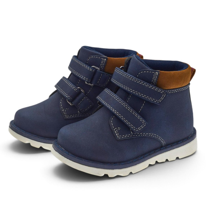 Botines Chicco Fabel azul marino con doble velcro, cuello acolchado y suela flexibl - Querol online