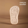 Zapatillas Chicco barefoot beige taupe con velcro, cordones elásticos y sue