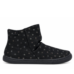 Botines Vulladi negros con estampado de estrellas y cierre de velcro - Querol online