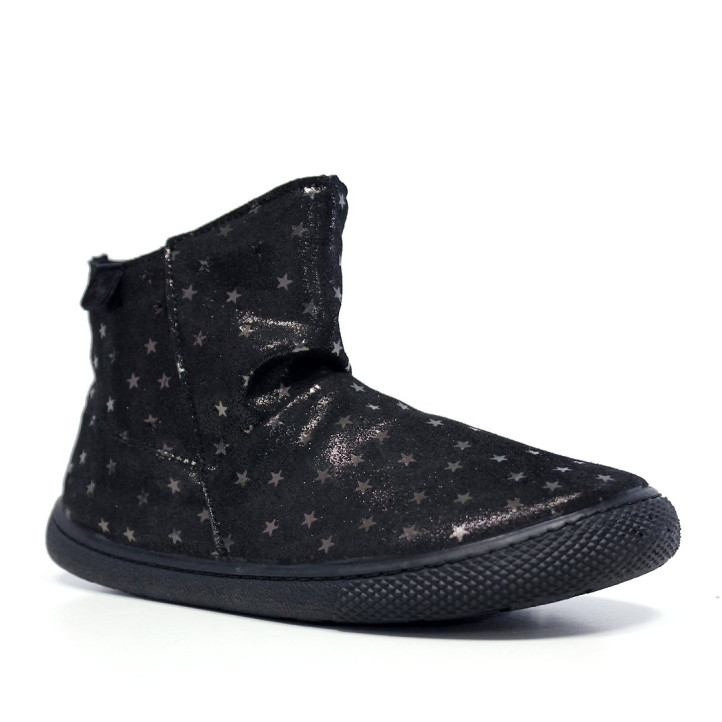 Botines Vulladi negros con estampado de estrellas y cierre de velcro - Querol online