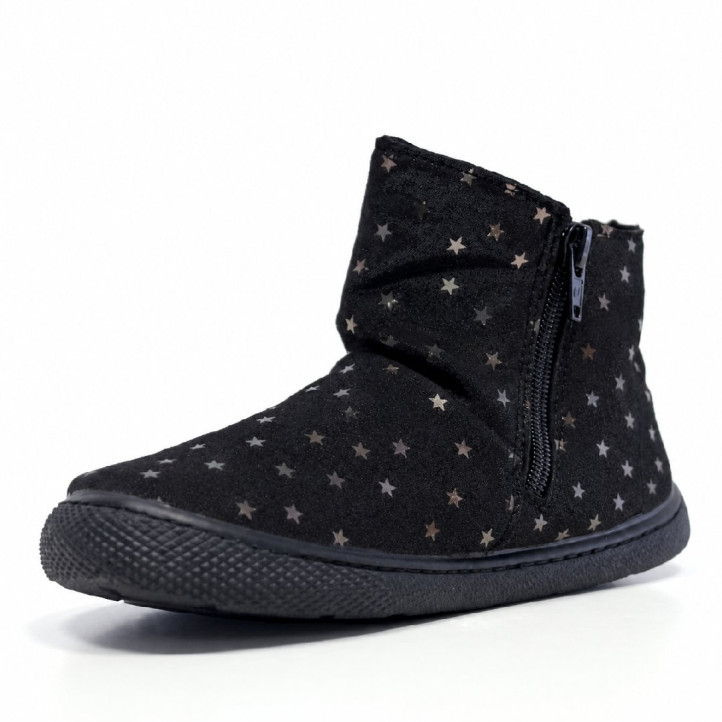 Botines Vulladi negros con estampado de estrellas y cierre de velcro - Querol online