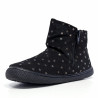 Botins Vulladi negres amb estampat d'estrelles i tancament de velcro