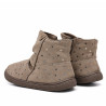 Botines Vulladi taupe con estampado de estrellas y cierre de velcro
