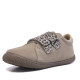 Zapatos Vulladi beige de aspecto ante con doble velcro de estampado leopardo - Querol online