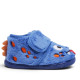 Zapatillas casa Vulladi azules con pelo suave, monstruo y cierre de velcro - Querol online