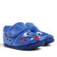 Zapatillas casa Vulladi azules con pelo suave, monstruo y cierre de velcro - Querol online