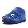 Zapatillas casa Vulladi azules con pelo suave, monstruo y cierre de velcro