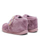 Zapatillas casa Vulladi malva con pelo suave, unicornio y cierre de velcro - Querol online
