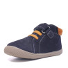 Botines Vulladi azul marino de serraje con velcro, cordones elásticos y suela flexible