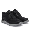 Botins Skechers Summits-Siegul negres tipus botí amb cordons elàstics i sola flexibl