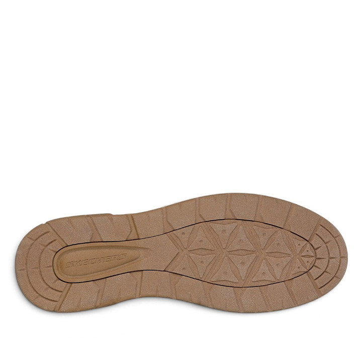 Botines Skechers Fit Garlan-Deno marrones impermeables con cordones y plantilla Me - Querol online