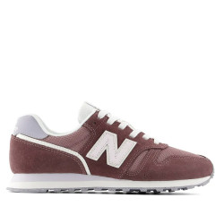 Zapatillas New Balance 373 de mujer burdeos de ante y malla con detalles blancos - Querol online