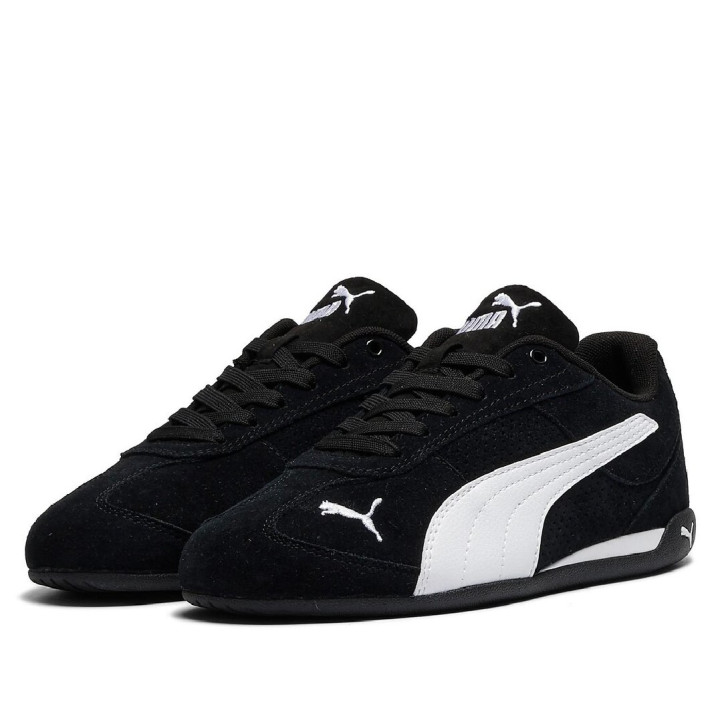 Zapatillas Puma Replicatch SD negras de ante con detalles blancos - Querol online