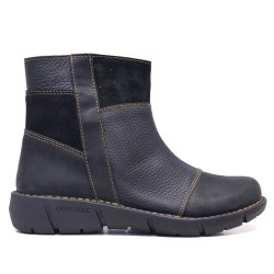 Botines Redlove Alma negros de piel con detalles de ante y suela ligera - Querol online