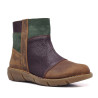 Botines Redlove Alma marrones de piel combinada con verde y suela ligera