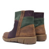Botins Redlove Alma marrons de pell combinada amb verd i sola lleugera