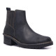 Botins de taló Redlove Vero negres de pell amb taló ample i costures en contrast - Querol online