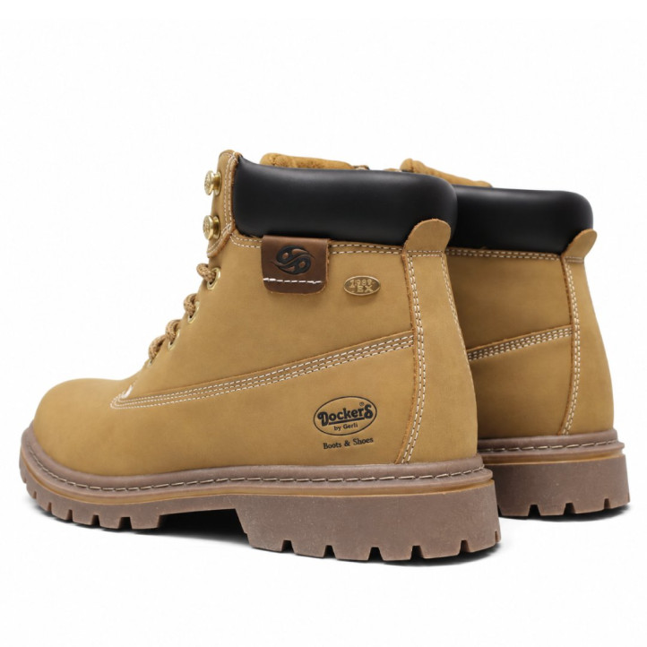 Botins DOCKERS by Gerli de dona camel d'estil muntanya amb cordons i sola track - Querol online