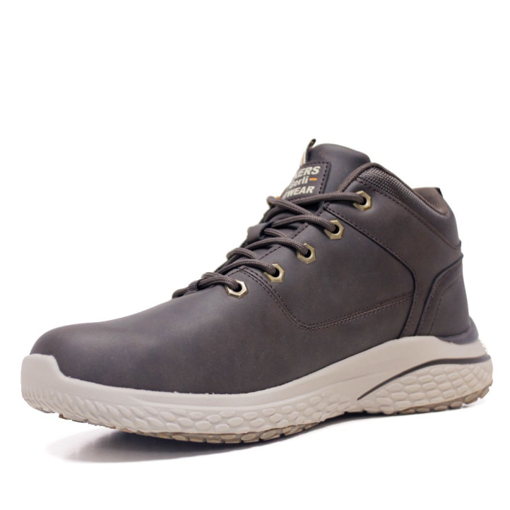 Botines DOCKERS by Gerli marrón oscuro con cordones y suela deportiva - Querol online