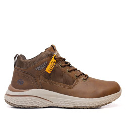 Botines DOCKERS by Gerli marrones con cordones y suela deportiva beige - Querol online