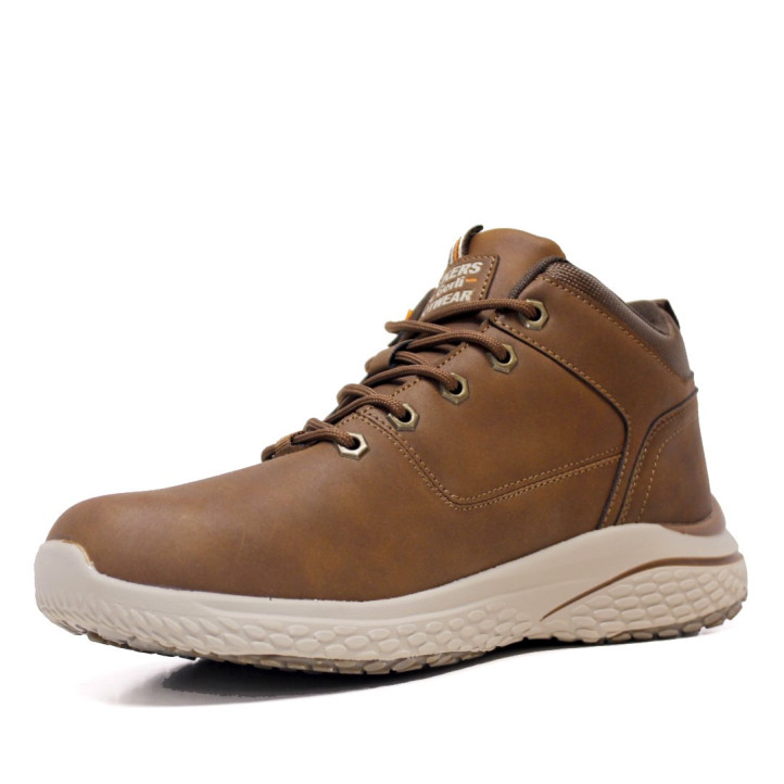 Botines DOCKERS by Gerli marrones con cordones y suela deportiva beige - Querol online