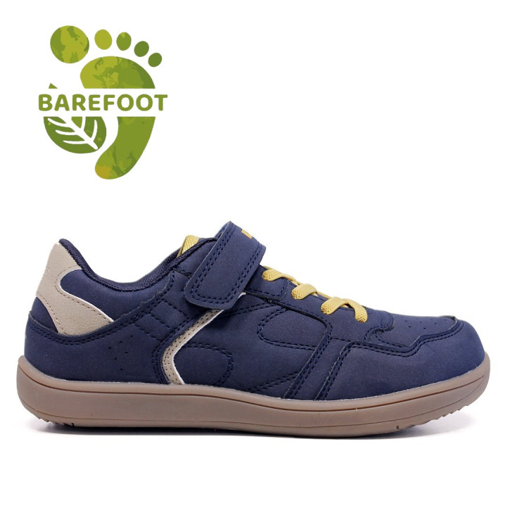 Sabatilles Nicoboco barefoot Soovor infantils blau marí amb velcro i cordons - Querol online
