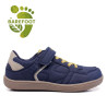 Zapatillas Nicoboco barefoot Soovor infantiles azul marino con velcro y cordones