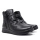 Botines planos 48H negros con cremallera, hebilla lateral y cuña baja - Querol online