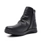 Botins plans 48H negres amb cremallera, sivella lateral i falca baixa - Querol online