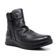 Botines planos 48H negros con cremallera, hebilla lateral y cuña baja - Querol online