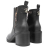 Botines tacón U.S. POLO ASSN. negros con tacón ancho y cremallera dorada