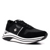 Zapatillas U.S. POLO ASSN. de mujer negras con plataforma y detalles plateados