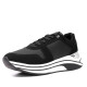 Zapatillas U.S. POLO ASSN. de mujer negras con plataforma y detalles plateados - Querol online