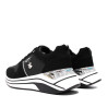 Zapatillas U.S. POLO ASSN. de mujer negras con plataforma y detalles plateados
