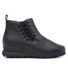 Botines Suite009 negros de piel suave con cuña baja y elásticos laterales