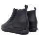 Botines Suite009 negros de piel suave con cuña baja y elásticos laterales - Querol online