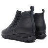 Botines Suite009 negros de piel suave con cuña baja y elásticos laterales