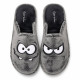 Zapatillas casa Garzon de hombre grises de cuadros con pelo interior - Querol online