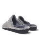 Zapatillas casa Garzon de hombre grises de cuadros con pelo interior - Querol online