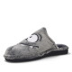 Zapatillas casa Garzon de hombre grises de cuadros con pelo interior - Querol online