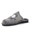 Zapatillas casa Garzon de hombre grises de cuadros con pelo interior