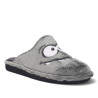 Zapatillas casa Garzon de hombre grises de cuadros con pelo interior