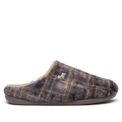 Zapatillas casa Garzon de hombre grises de pelo suave con monstruos divertidos - Querol online