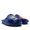 Zapatillas casa Garzon de niño azules de pelo con Spiderman y Duende Verde