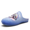 Zapatillas casa Garzon de niña azules con unicornio, arcoíris y detalles brillantes