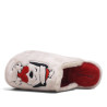 Zapatillas casa Garzon de mujer beige con Snoopy navideño y mensaje Christmas